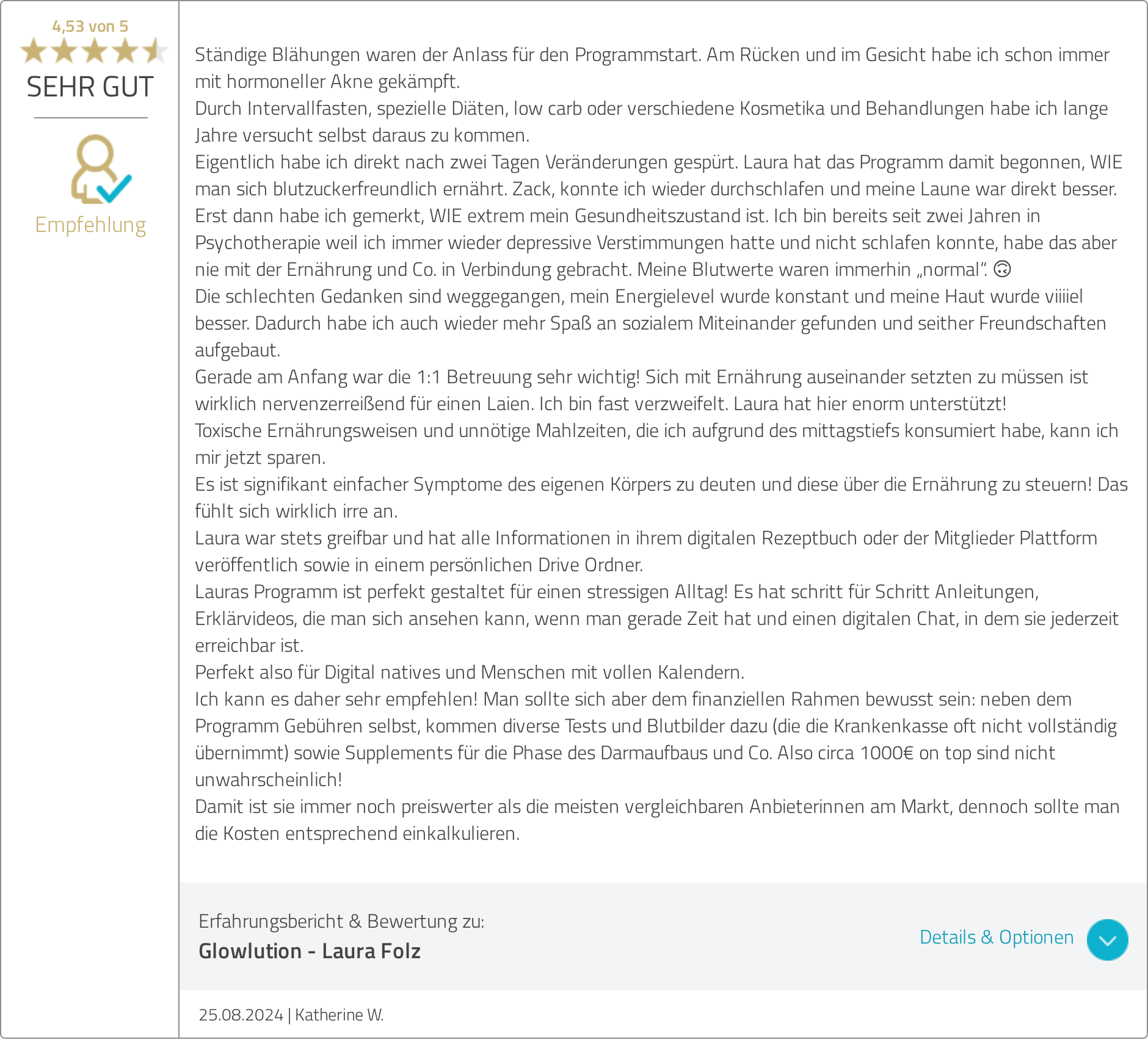ProvenExpert Bewertung: Darm, Blähungen und Stimmung